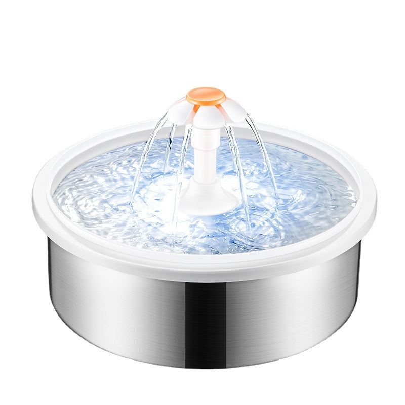 Fontaine à Eau en Acier Inoxydable 2.2L pour Chiens et Chats