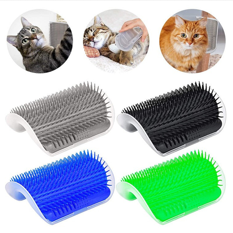 Brosse d'Angle Auto Toilettage pour Chat - Masseur et Griffoir
