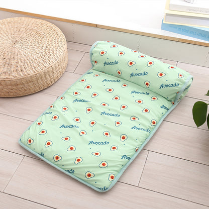 Tapis Fraîcheur en Soie de Glace pour Animaux - Design Fruit